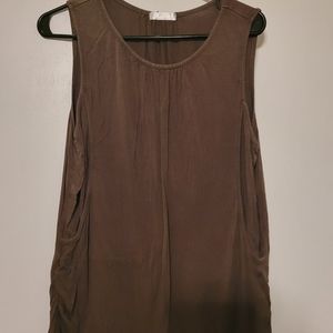 Nursing Breastfeeding Hunter Green Sleeveless Top (Side Access)